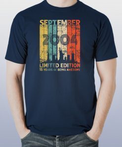 Vintage September 2004 Shirt 15 Year Old 2004 Birthday Gift T-Shirt