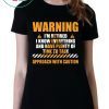 Warning I'm Retired Retirement Joke Distressed T-Shirt