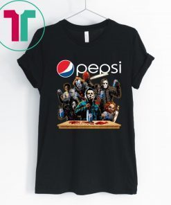 Horror Characters Drinking Pepsi Funny Halloween Gift T-Shirt