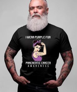 I Wear Purple For Cancer Warrior For Pancreatic Cancer Awareness Offcial T-Shirt