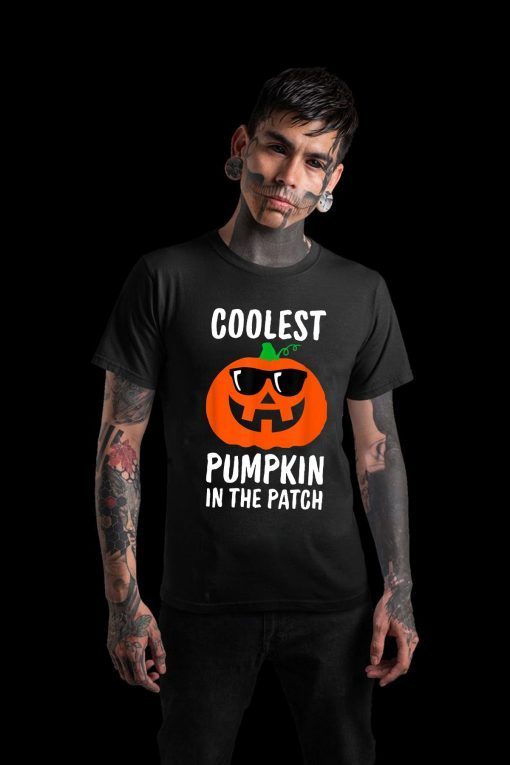 Coolest Pumpkin in the Patch, Halloween Costume Boys Girls 2019 T-Shirt