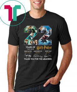 22 years of harry potter 1997-2019 thank you for the memories signatures shirt