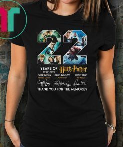 22 years of harry potter 1997-2019 thank you for the memories signatures shirt