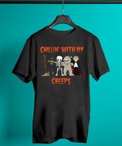 Chillin With My Creeps Vampire Skeleton Unisex T-Shirt