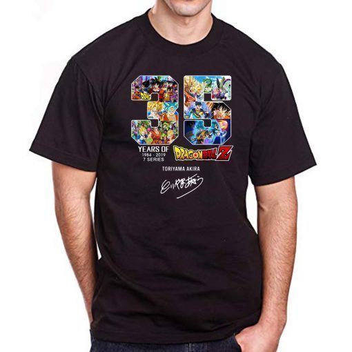 35 years of dragon ball z 1984-2019 7 series toriyama akira signature shirt