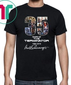 35 years of the terminator 1984-2019 signatures shirt