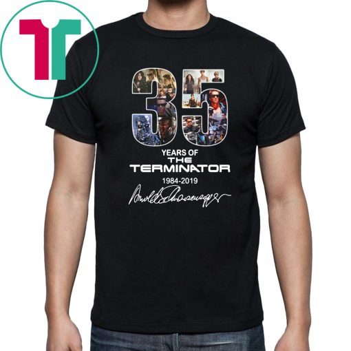 35 years of the terminator 1984-2019 signatures shirt