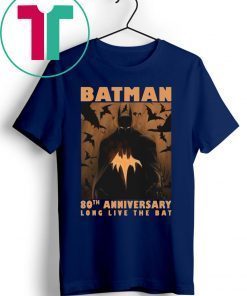 Official Batman 80th Anniversary Long Live The Bat T-Shirt