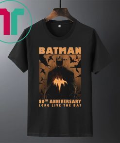 Official Batman 80th Anniversary Long Live The Bat T-Shirt