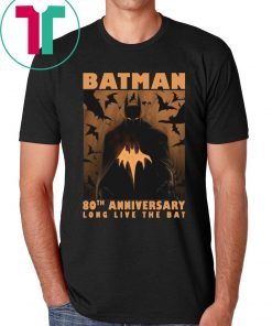 Official Batman 80th Anniversary Long Live The Bat T-Shirt