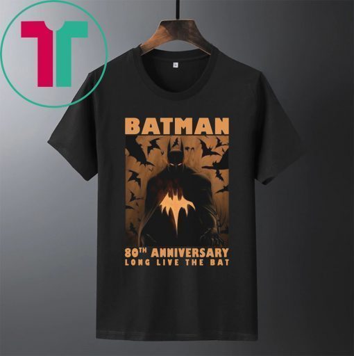 Official Batman 80th Anniversary Long Live The Bat T-Shirt