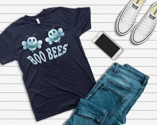 Boo Bees Ghost Women Boobs Beekeeper Bee Lover Halloween T-Shirt