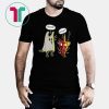 Boo Cute Cat Ghost Scares Another Cat Halloween Shirt