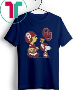 Charlie brown snoopy and woodstock oklahoma sooners nfl shirt