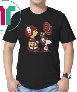 Charlie brown snoopy and woodstock oklahoma sooners nfl shirt