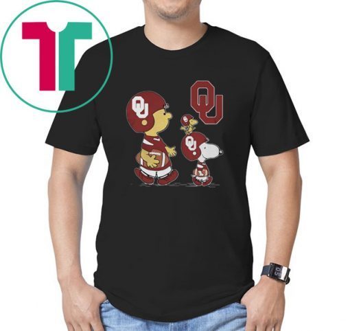 Charlie brown snoopy and woodstock oklahoma sooners nfl shirt