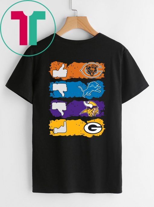Chicago Bears Minnesota Vikings Detroit Lions and Green Bay Packers Shirt