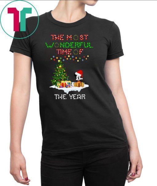 Christmas mickey mouse the most wonderful time of the year shirt