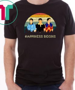 Cool Brothers Happiness Begins Vintage Shirt
