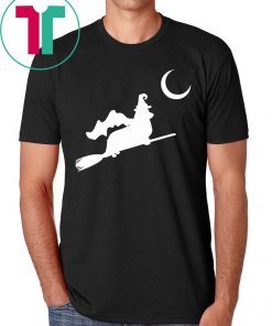 Corgi Witch Flying Silhouette Shirt