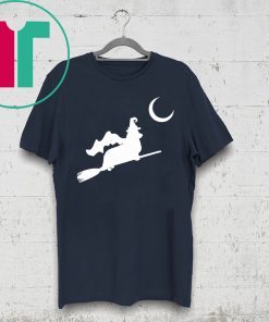 Corgi Witch Flying Silhouette Shirt