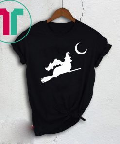 Corgi Witch Flying Silhouette Shirt