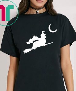 Corgi Witch Flying Silhouette Shirt