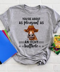 Cow you're about as pleasant as an itchy butthole shirt