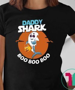Daddy Shark Boo Boo Boo Shark Ghost Halloween T-Shirt