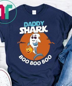 Daddy Shark Boo Boo Boo Shark Ghost Halloween T-Shirt