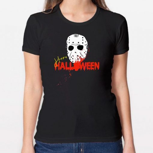 Die Halloween Maske Happy Halloween Shirt