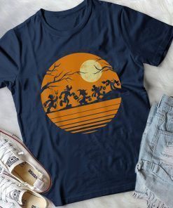 Disney mickey mouse and friends trick or treat halloween walk under the moon Shirt