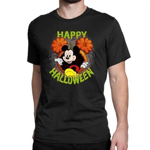 Disney mickey mouse pumpkin happy halloween Shirt