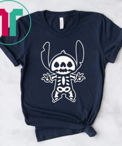 Disney stitch halloween skeleton shirt