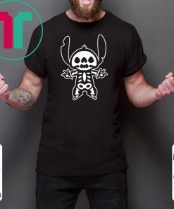 Disney stitch halloween skeleton shirt