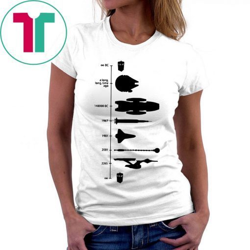 Doctor who star wars star trek science fiction spaceship timeline shirt