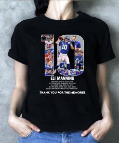 Eli manning 10 new york giants thank for the memories shirt