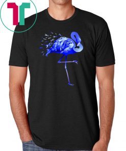 Flamingo Blue Ribbon Colon Cancer Awareness Shirt