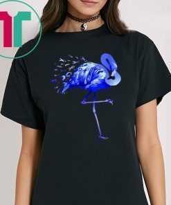 Flamingo Blue Ribbon Colon Cancer Awareness Shirt