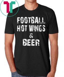 Football hot wings and beer shirt