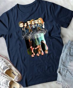 Friends tv characters chibi water reflection shirt