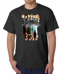 Friends tv characters chibi water reflection shirt