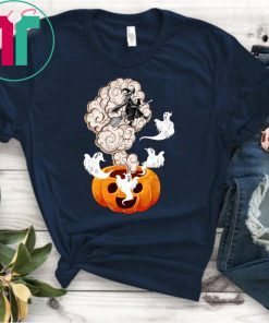 Ghosts And Witch Flying Out Of The Pumpkin T-shirt