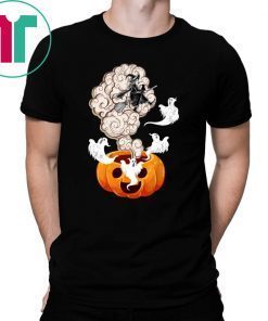 Ghosts And Witch Flying Out Of The Pumpkin T-shirt