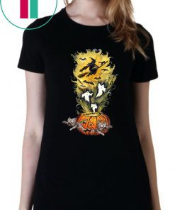 Ghosts Witch And Cats Get Out The Pumpkin T-shirt