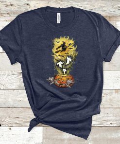 Ghosts Witch And Cats Get Out The Pumpkin T-shirt