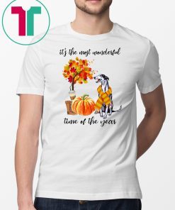 Greyhound It’s The Most Wonderful Time Of The Year Fall Autumn Maple Leaf Shirt