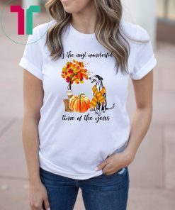 Greyhound It’s The Most Wonderful Time Of The Year Fall Autumn Maple Leaf Shirt