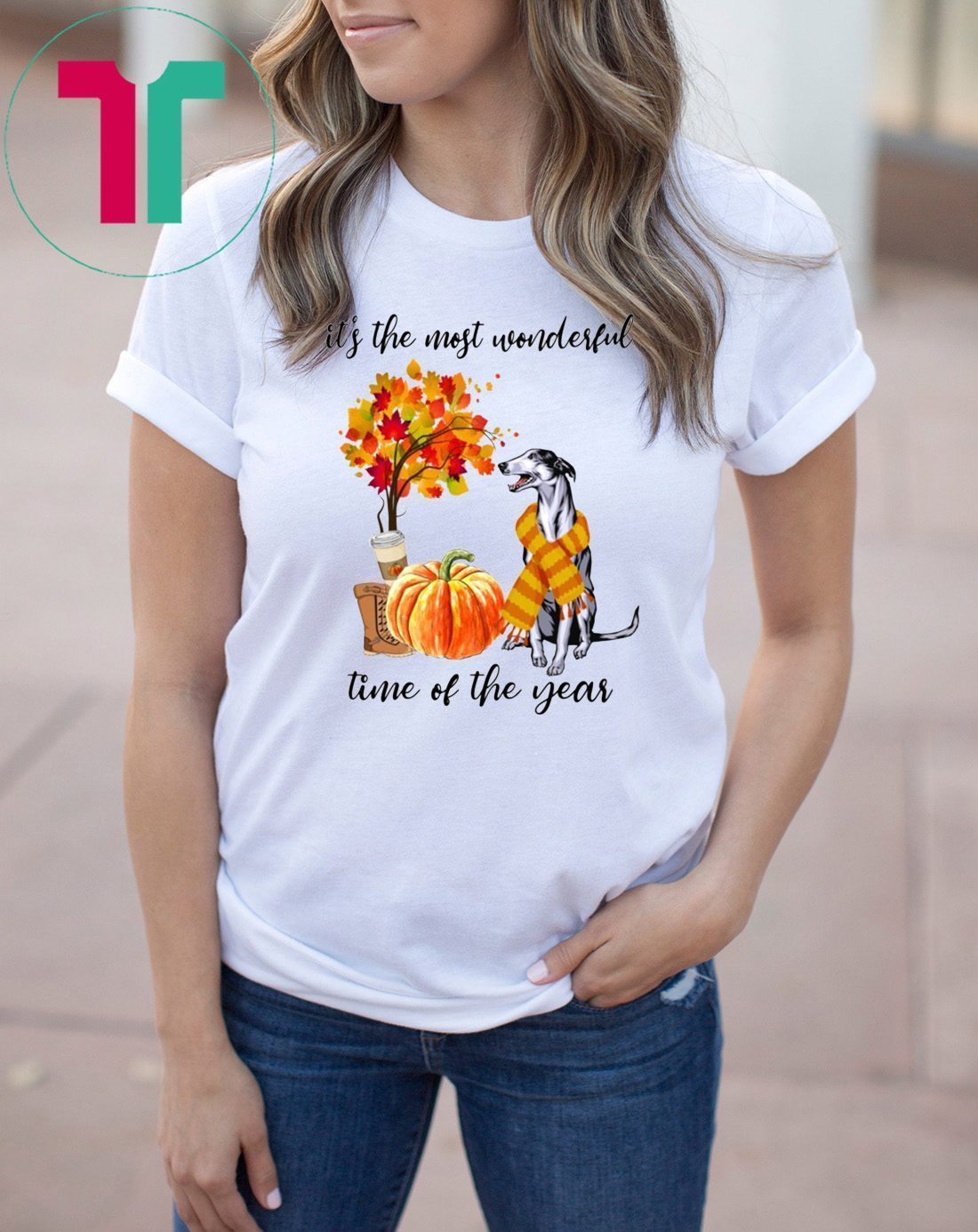 Greyhound It’s The Most Wonderful Time Of The Year Fall Autumn Maple Leaf Shirt