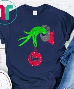 Grinch Hand Holding Dachshund Christmas Shirt
